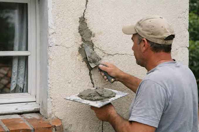 Réparation de fissures de façade